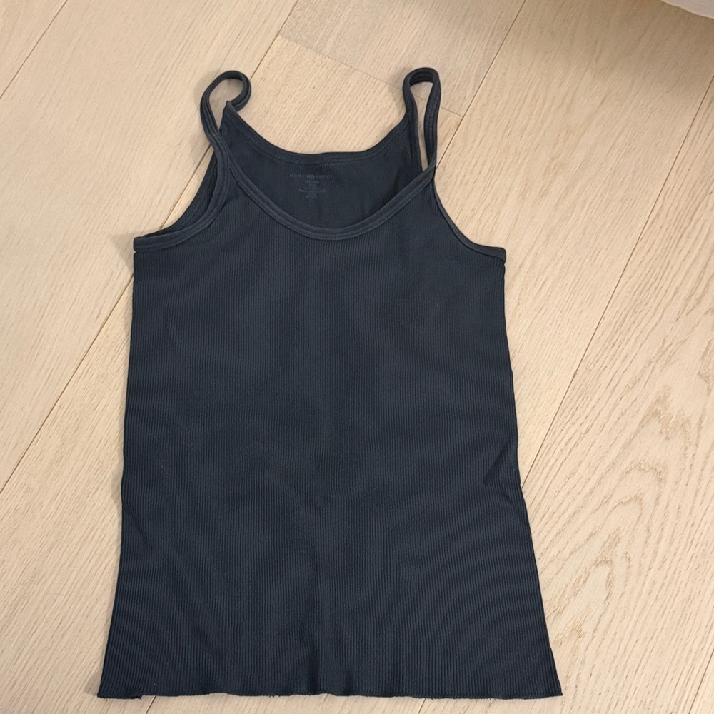 Brandy Melville Black Ribbed Tank Top - Women's Sleeveless Cami